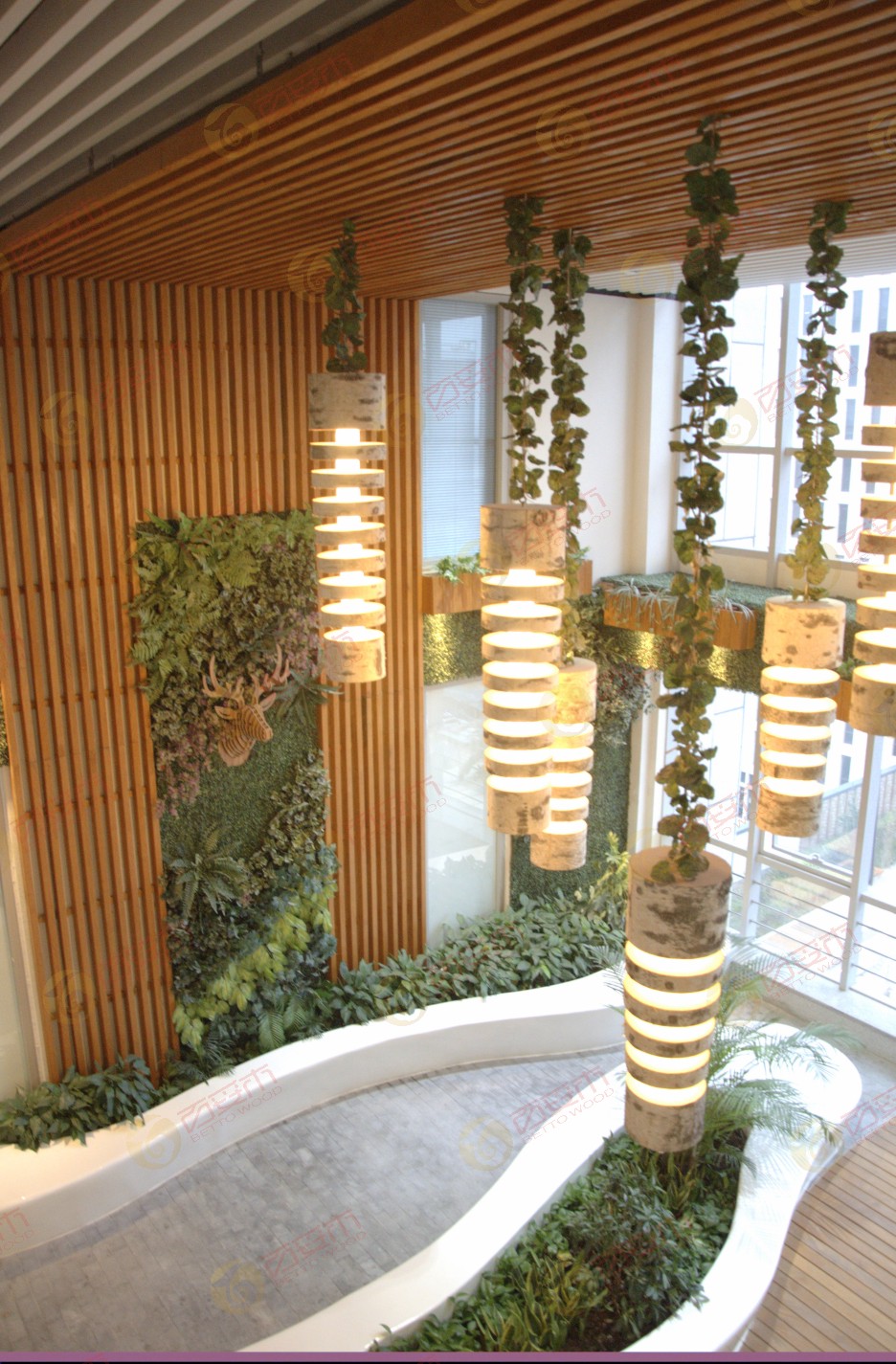鄭州塑木裝飾樓頂花園10